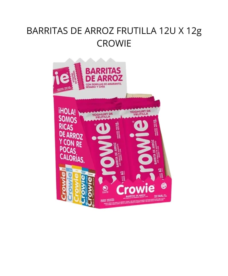 Barritas de arroz frutilla Crowie