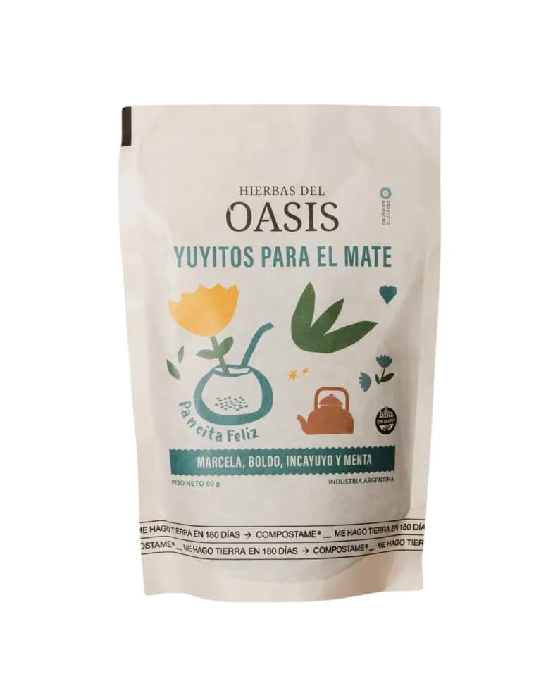 Yuyitos para el mate pancita feliz marcela,boldo, incayuyo y menta Oasis