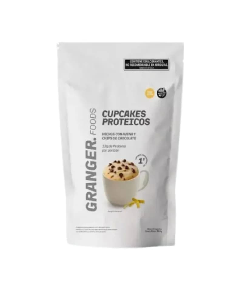 Cupcakes proteicos vainilla lemon con chips