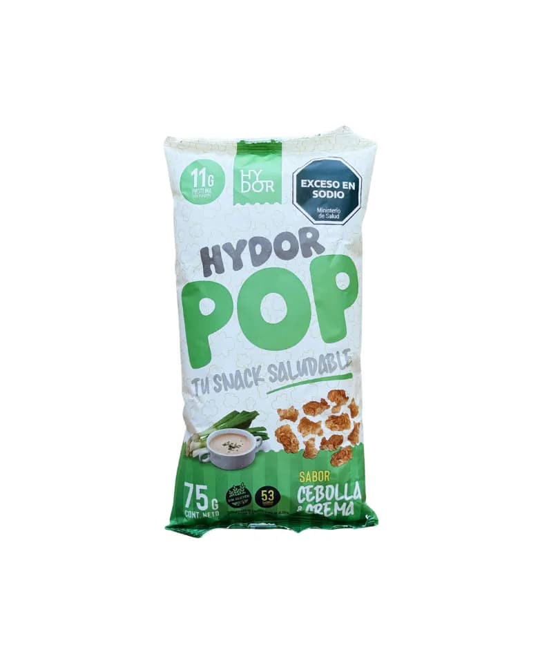 Hydor pop snack proteina promo 2x1 sabor cebolla y crema
