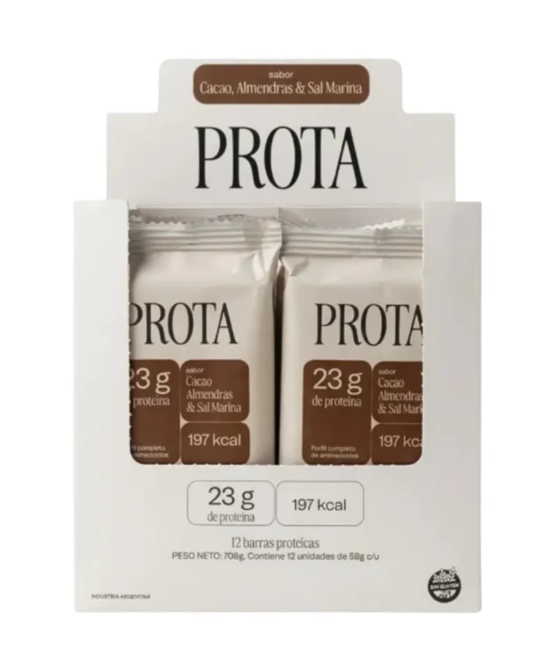 Barra Prota de proteina sabor cacao, almendra y sal marina