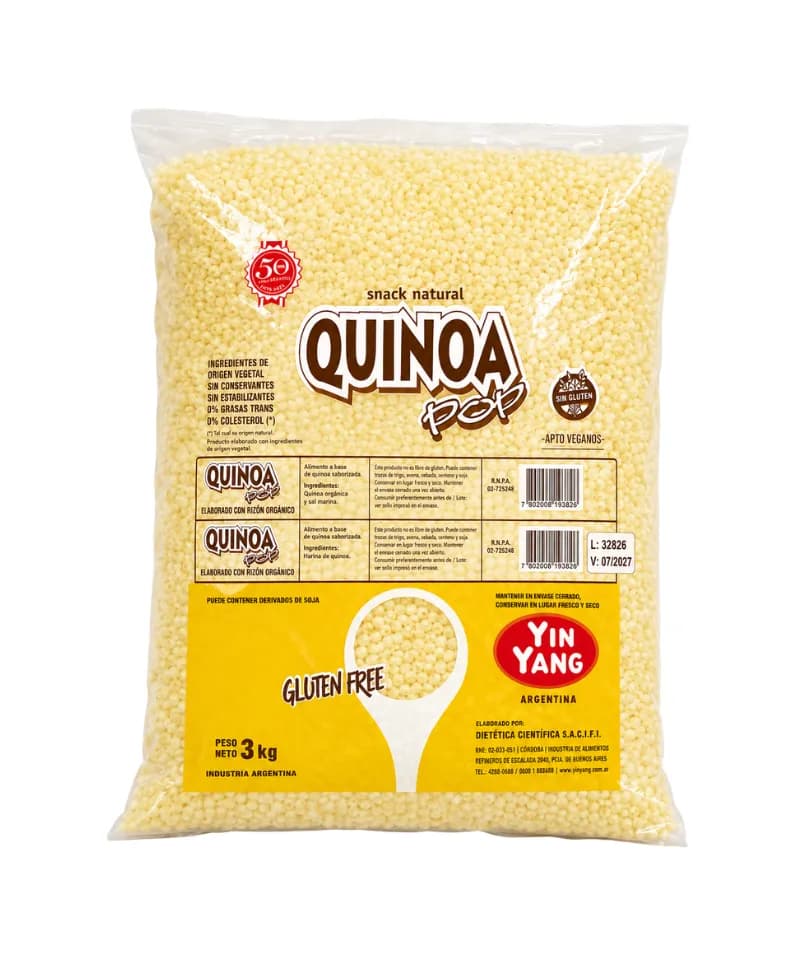 Quinoa pop sin azucar