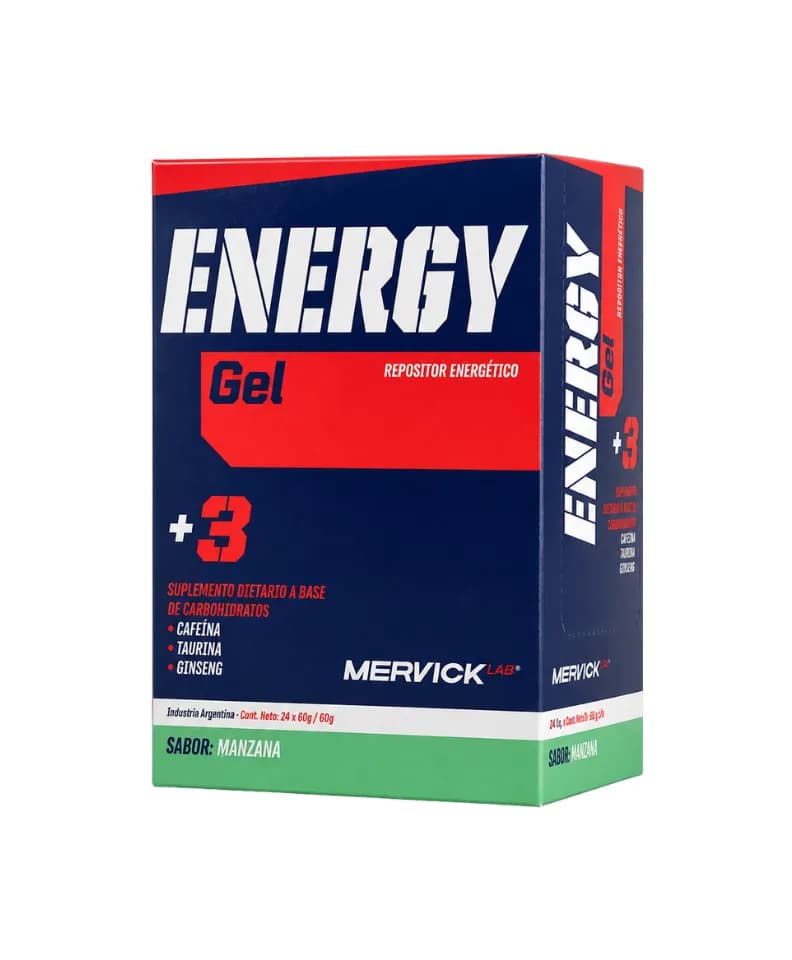 Energy gel +3 manzana Mervick Lab